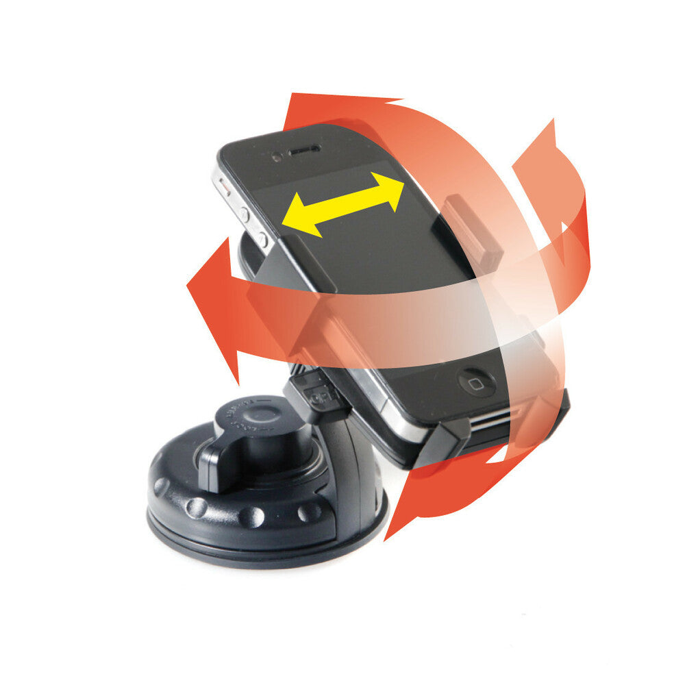 Car Phone Holder for Windshield & Dashboard with Automatic Lock