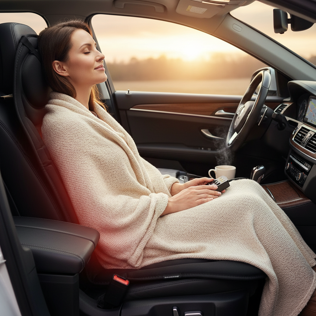 Heated Car Seat Cover with Massage by Dunlop
