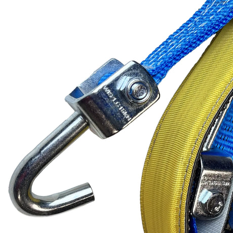 Ribbed Wheel Tie Down Strap with Hooks