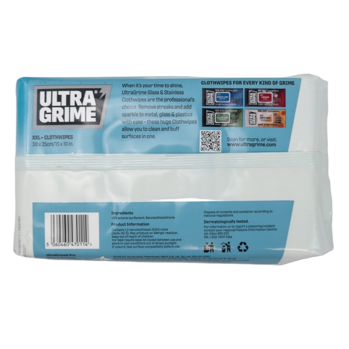 Ultra Grime XXL Wet Wipes 38x25 cm