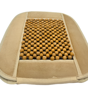 Wooden Bead Car Seat Cover - Beige